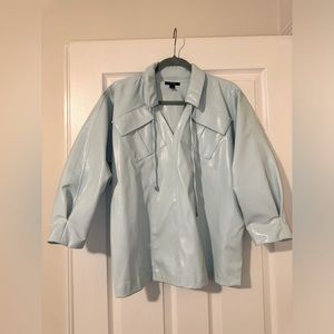 Alfani Women's Dolman Sleeve Faux Leather top